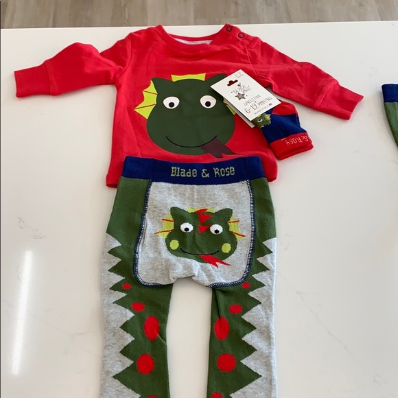 blade and rose dinosaur leggings